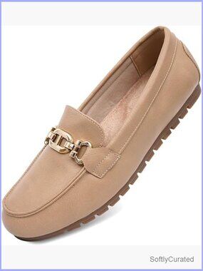 Women's Penny Loafers Slip On Flats Comfortable Lightweight Work Casual Shoes